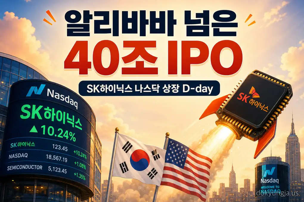 SK하이닉스 나스닥 상장 D-day — 공모가 149달러 확정, 알리바바 넘은 40조 IPO (2026년 7월 10일)