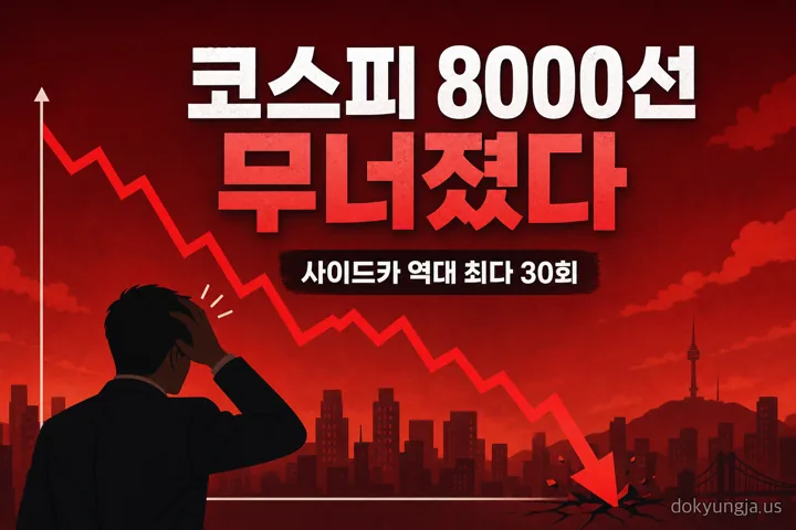 코스피 7,648 급락·8000선 붕괴