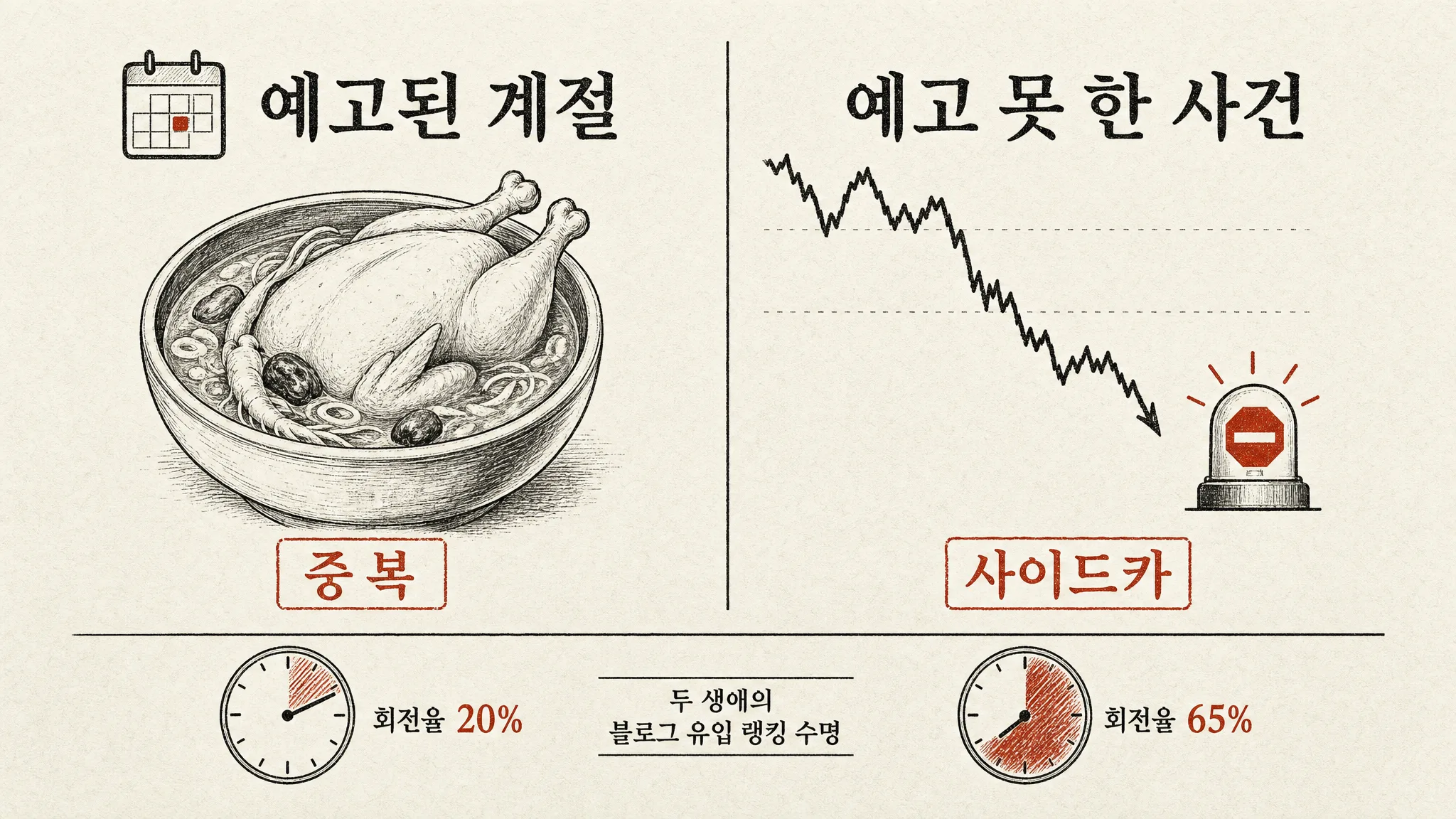 복날은 3주 전부터 알았고, 사이드카는 아무도 몰랐습니다 — 블로그에 남는 건 복날입니다 — 대표 이미지