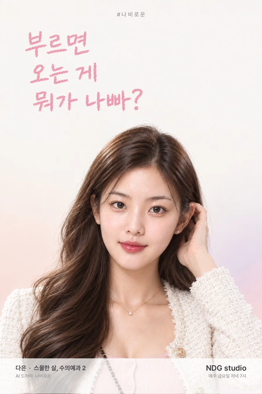 다은 실사 포스터 — 대사 글씨판